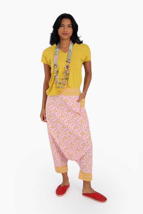 V neck cotton jersey top with front patch pocket